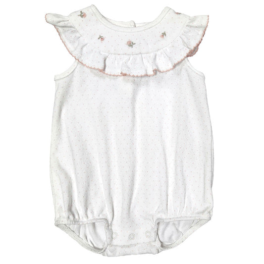 Hand Embroidered Frill Babyvest