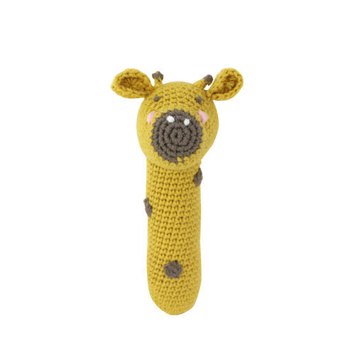 Crochet Giraffe Stick Rattle