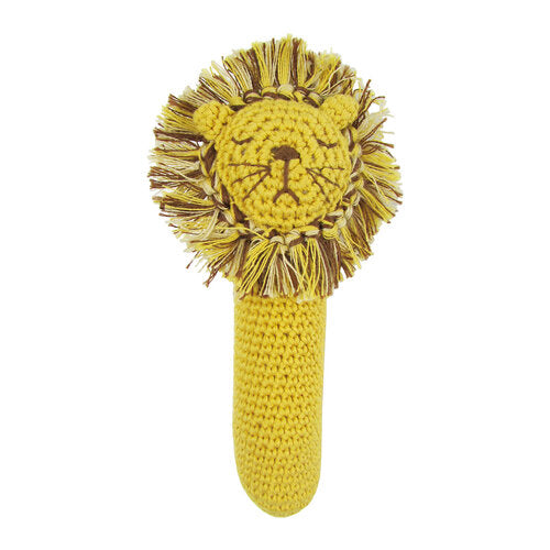 Crochet Leo Lion Rattle Stick